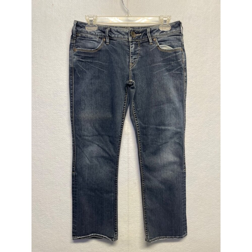 Silver Jeans Santorini Women's Size 28 Cropped Denim Capri Blue Jeans